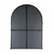 Chatsworth Traditional 700 x 490mm Arched Mirror with Glass Shelf - Matt Black  Feature Large Image