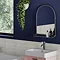 Chatsworth Traditional 700 x 490mm Arched Mirror with Glass Shelf - Matt Black  additional Large Image