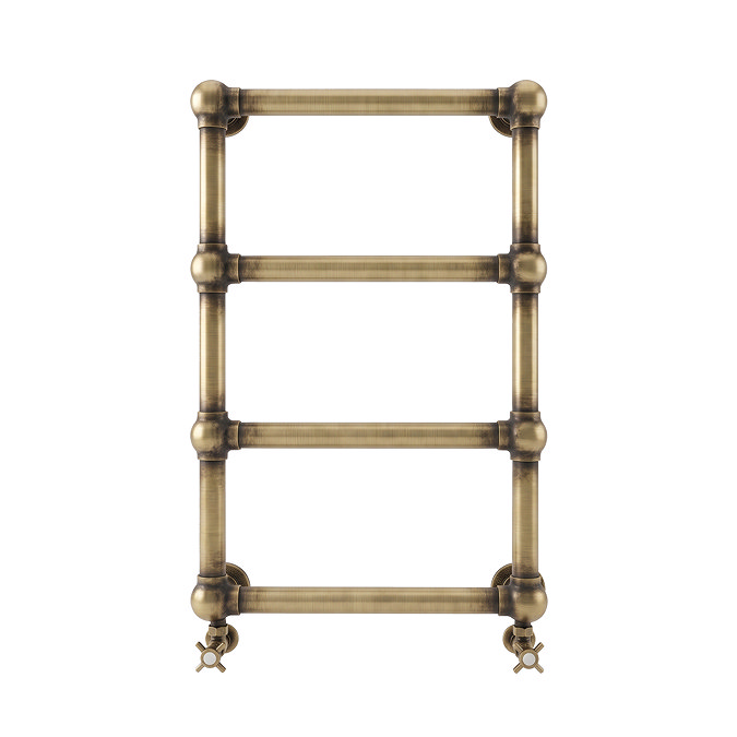 Chatsworth Traditional Heated Towel Rail - Antique Brass, 748 x 498mm