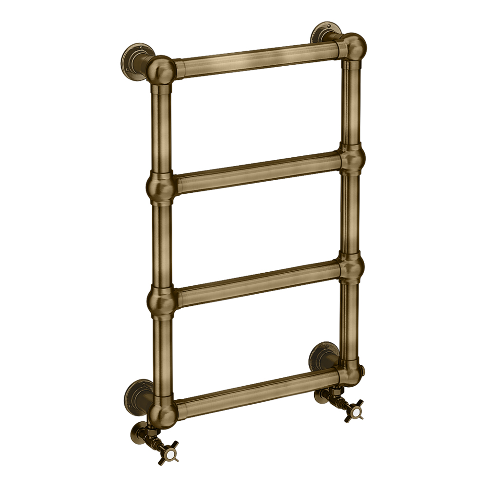 Add a touch of elegance and warmth to your bathroom with the Chatsworth Traditional 748 x 498 Heated Towel Rail Antique Brass