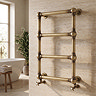 Chatsworth Traditional Heated Towel Rail - Antique Brass, 748 x 498mm