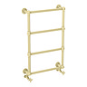 Chatsworth Traditional 498 x 748 Brushed Brass Wall Mounted Heated Towel Rail  Profile Large Image