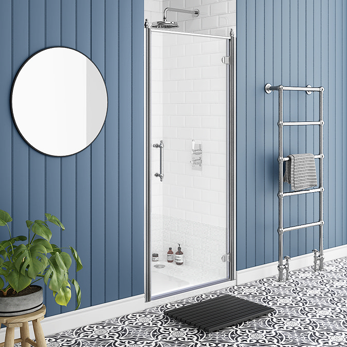 Chatsworth Traditional 800 x 1850 Hinged Shower Door Large Image