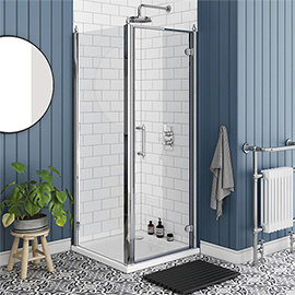 Chatsworth Traditional 800 x 800mm Hinged Door Shower Enclosure without Tray Medium Image