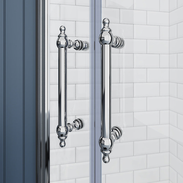 Chatsworth Traditional 800 x 800mm Quadrant Shower Enclosure + Tray  In Bathroom Large Image