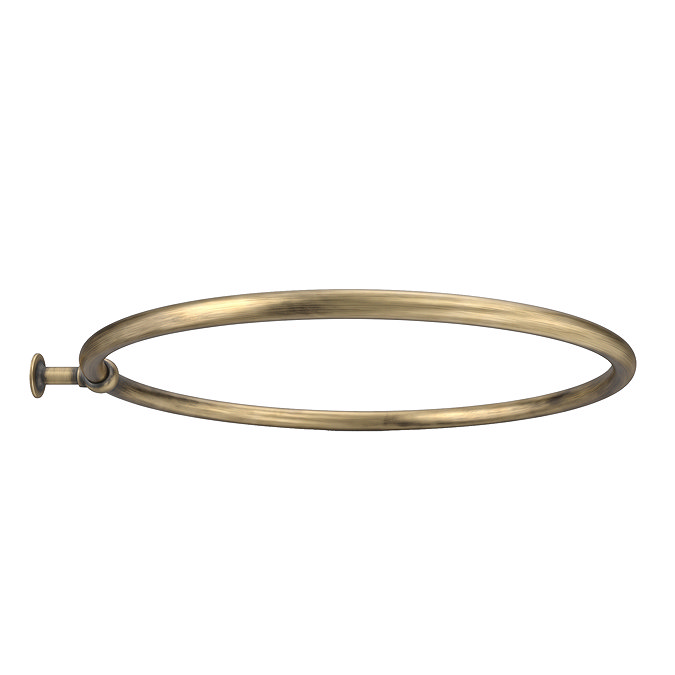 Chatsworth Traditional 800mm Diameter Antique Brass Circular Shower Curtain Rail