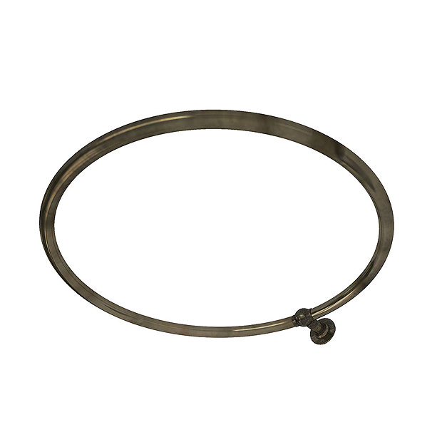 Chatsworth Traditional 800mm Diameter Antique Brass Circular Shower Curtain Rail at Victorian