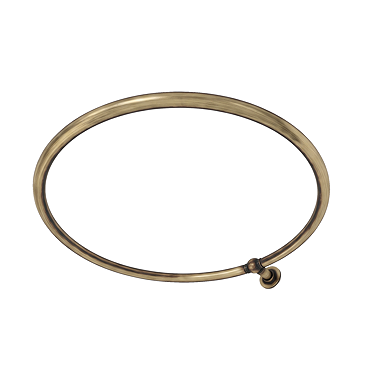 Chatsworth Traditional 800mm Diameter Antique Brass Circular Shower Curtain Rail