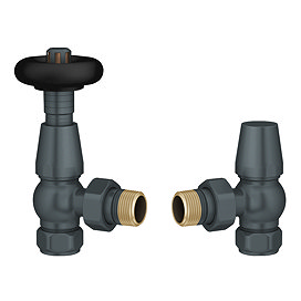 Chatsworth Traditional Anthracite & Black Thermostatic Radiator Valve - Energy Saving