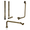 Chatsworth Traditional Antique Brass Roll Top Bath Plumbing Pack - Adjustable Shrouds, Waste & Trap