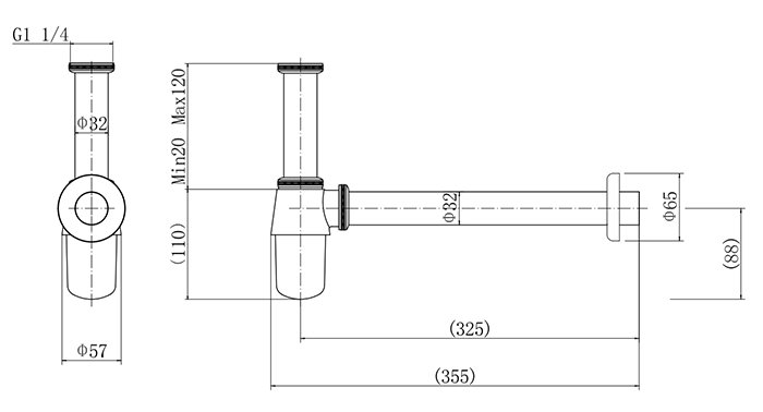 Chatsworth Traditional Antique Brass Unslotted Basin Waste & Bottle Trap Set