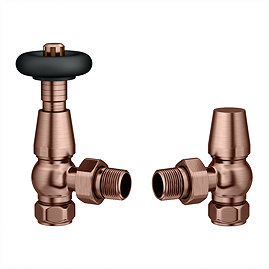 Chatsworth Traditional Antique Copper & Black Thermostatic Radiator Valve - Energy Saving