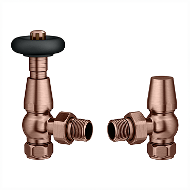 Chatsworth Traditional Antique Copper & Black Thermostatic Radiator Valve - Energy Saving