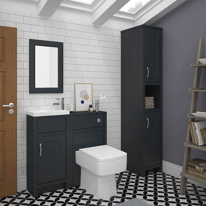 Chatsworth Traditional Graphite Small Vanity - 400mm Wide  Profile Large Image