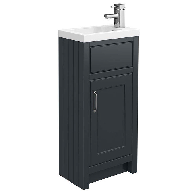 Chatsworth Traditional Graphite Small Vanity - 400mm Wide Large Image