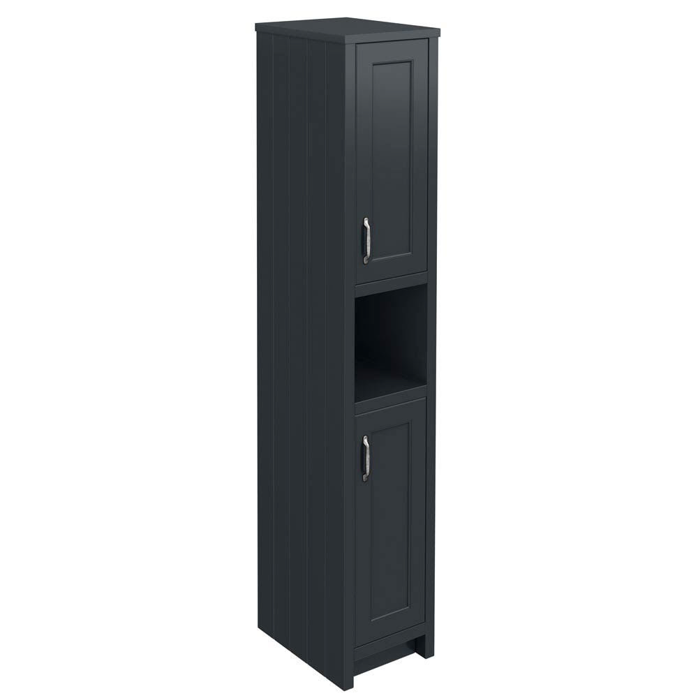 Chatsworth Traditional Graphite Tall Cabinet | Victorian Plumbing.co.uk