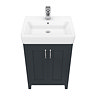 Chatsworth Traditional Graphite Vanity - 560mm Wide  In Bathroom Large Image