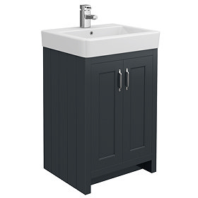 Chatsworth Traditional Graphite Vanity - 560mm Wide Large Image