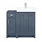 Chatsworth Traditional Blue 560mm Vanity Sink + 300mm Cupboard Unit  In Bathroom Large Image