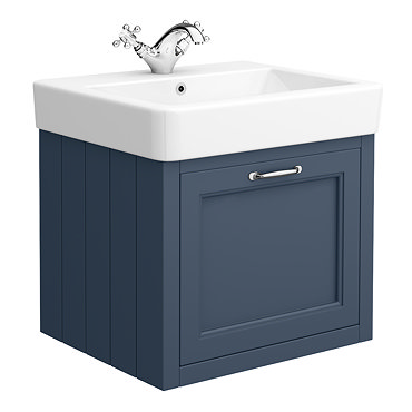 Chatsworth Traditional Blue 560mm Wall Hung Vanity  Profile Large Image