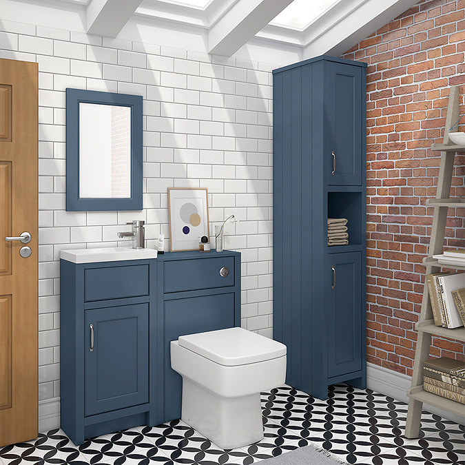 Chatsworth Traditional Cloakroom Vanity Unit Suite - Blue  Feature Large Image