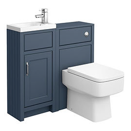 Chatsworth Traditional Blue Cloakroom Suite Medium Image