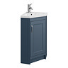 Chatsworth Traditional Blue Corner Vanity Unit  Standard Large Image