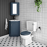 Chatsworth Traditional Blue Corner Vanity Unit