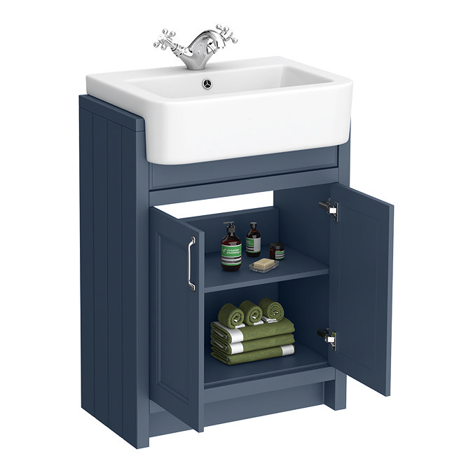 Chatsworth Traditional Blue Semi-Recessed Vanity - 600mm Wide  Feature Large Image