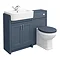 Chatsworth Traditional Blue Semi-Recessed Vanity Unit + Toilet Package  In Bathroom Large Image