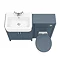 Chatsworth Traditional Blue Semi-Recessed Vanity Unit + Toilet Package  Newest Large Image