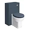 Chatsworth Traditional Blue Semi-Recessed Vanity Unit w. Matt Black Handles + Toilet Package Featur