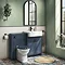 Chatsworth Traditional Blue Semi-Recessed Vanity Unit w. Matt Black Handles + Toilet Package Large I