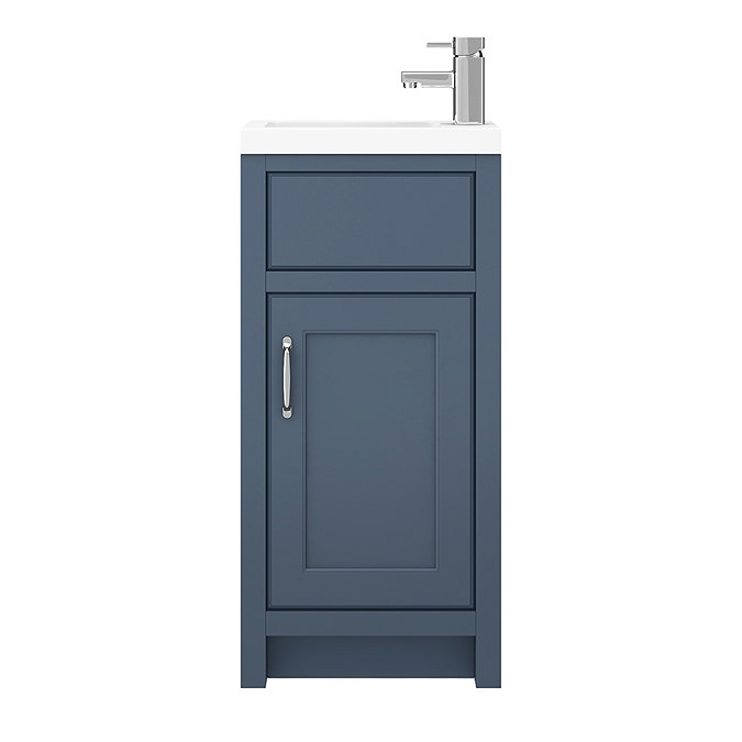 Chatsworth Traditional Blue Small Vanity - 400mm Wide  In Bathroom Large Image