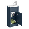 Chatsworth Traditional Blue Small Vanity - 400mm Wide with Chrome Handle