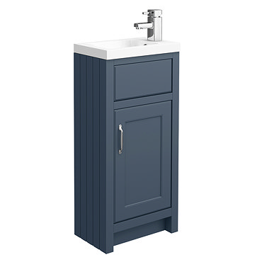 Chatsworth Traditional Blue Small Vanity - 400mm Wide  Feature Large Image