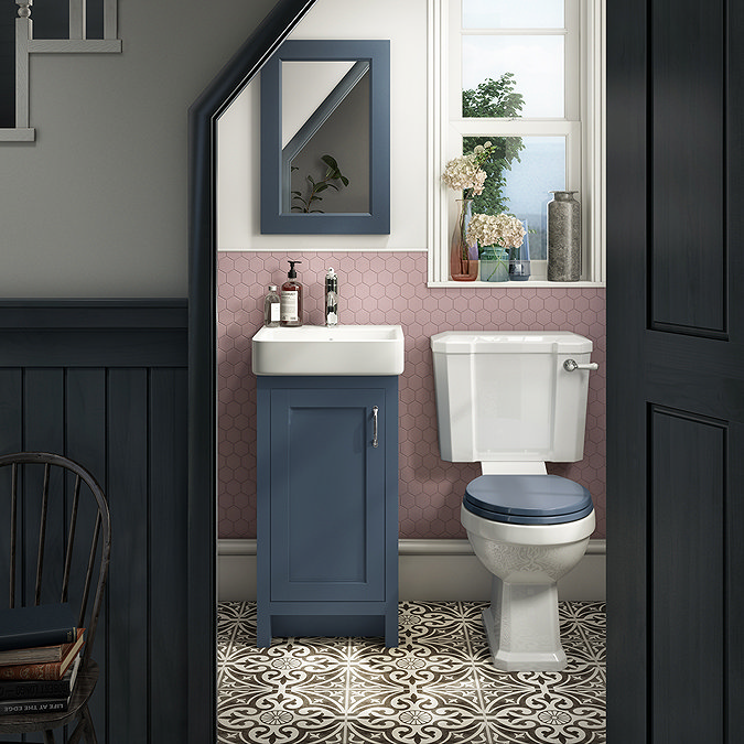 Chatsworth Traditional Blue Vanity - 425mm Wide  Feature Large Image