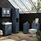 Chatsworth Traditional Blue Vanity - 560mm Wide with Matt Black Handles  Feature Large Image