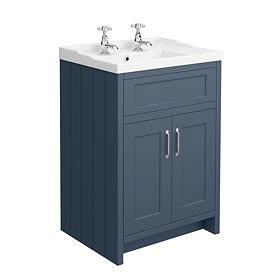 Chatsworth Traditional Blue Vanity 620mm Wide 