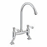 Chatsworth Chrome Traditional Bridge Lever Kitchen Sink Mixer