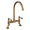 Chatsworth Traditional Bridge Lever Kitchen Sink Mixer - Copper