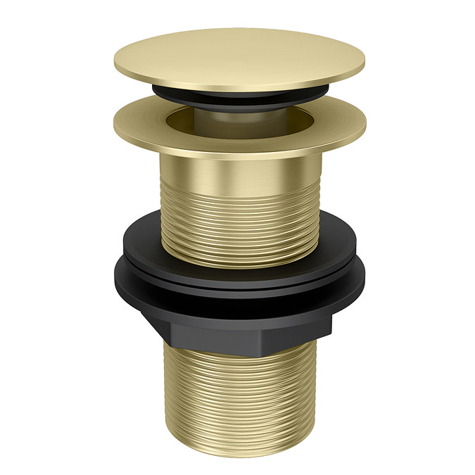 Chatsworth Traditional Brushed Brass Unslotted Basin Waste & Bottle Trap Set