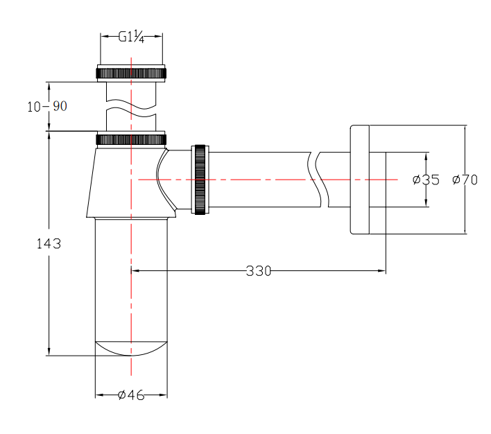 Chatsworth Traditional Brushed Brass Unslotted Basin Waste & Bottle Trap Set