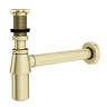 Chatsworth Traditional Brushed Brass Unslotted Basin Waste & Bottle Trap Set