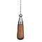 Chatsworth Traditional Chrome and Oak Light Pull Cord	 Large Image