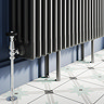  Chatsworth Traditional Chrome & Black Thermostatic Radiator Valve - Energy Saving