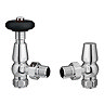  Chatsworth Traditional Chrome & Black Thermostatic Radiator Valve - Energy Saving