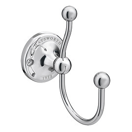 Chatsworth Traditional Chrome Double Robe Hook