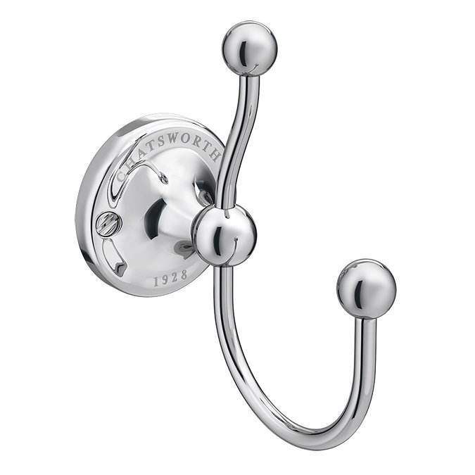 Chatsworth Traditional Chrome Double Robe Hook