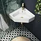 Chatsworth Traditional Corner Cloakroom Basin 1TH - Gloss White Large Image
